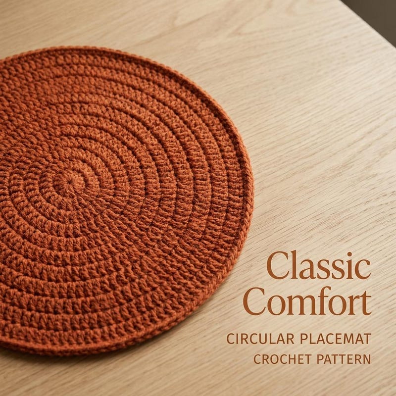 Round Table Mat Large Farmhouse Round Placemat - Etsy UK