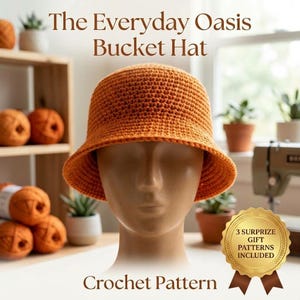 Crochet Bucket Hat Pattern | Summer Hat | Oasis Bucket Hat Pattern | Best Crochet Pattern | Crochet Gift | Beginner Crochet | Crochet Hat