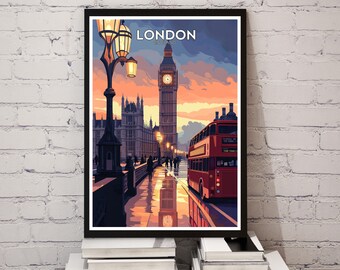 Big Ben Londen print – Westminster reisposter muurdecoratie
