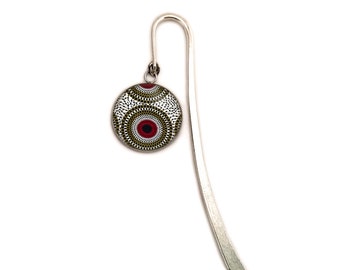 ethnic bookmark, cabochon, metal, glass, jewelry, vintage, woman, book, gift, christmas, handmade, original