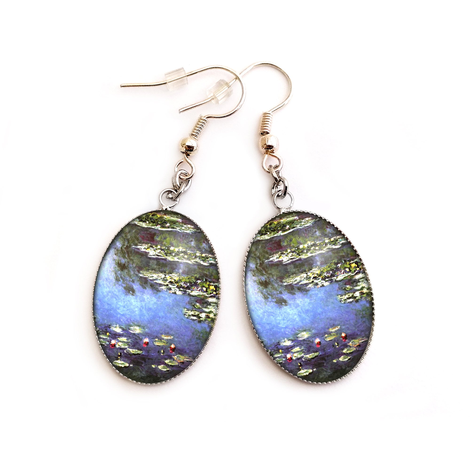 Boucles D'oreilles Pendantes Anciennes Signées Monet – Dorure à L'or, Style Art Déco Boules