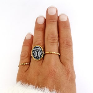 Ethnic ring, woman, wax, African, fancy, gold, silver, stainless steel, ethnic jewelry