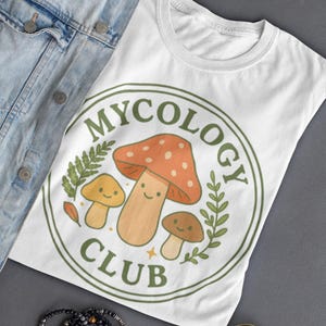Mycology Club Mushroom Shirt, Cute Fungi Science Design, Cottagecore Nature Nerd Tee, Whimsical Forest Gift for Mushroom Lovers, Toadstools