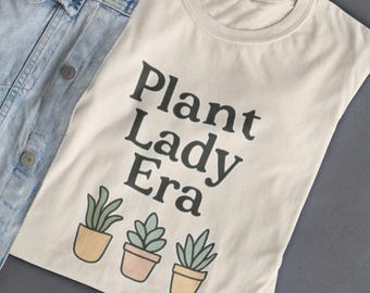 Koszulka z motywem Plant Lady Era | Koszulka z grafiką Sukulent, prezent botaniczny