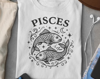 Camiseta con colores cómodos del zodiaco Piscis: Camiseta de astrología Dreamy Fish