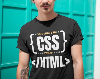 CSS till HTML Unisex T-shirt: Webbutvecklare Programmerare Gåva
