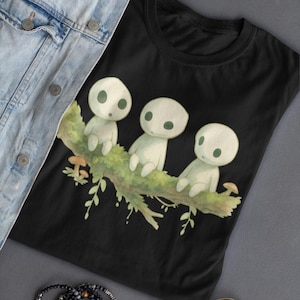Kodama Forest Spirit Shirt: Cottagecore Anime Tee