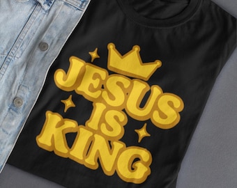 Jesus Is King T-Shirt: Christian Graphic Tee with Crown