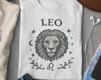 T-shirt Leo Zodiac Lion - comfortkleuren astrologieshirt