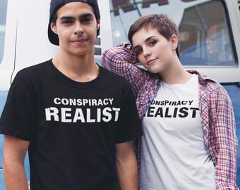陰謀リアリストTシャツ：面白いユニセックスソフトスタイルTシャツ
