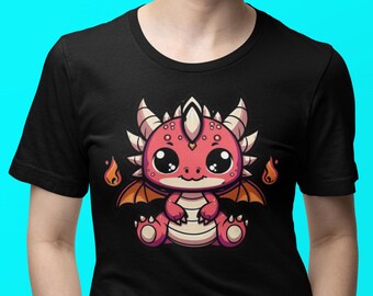 Chibi Dragon T-Shirt, Kawaii Anime Pastel Tee
