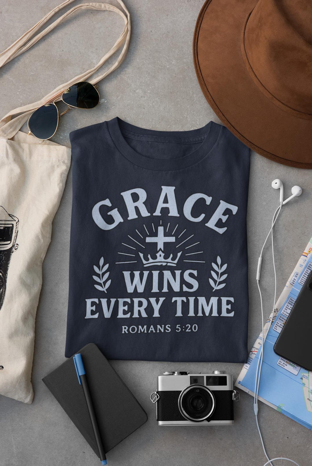 Grace Wins Christian T-shirt | Romans 5:20 Scripture Tee - Etsy