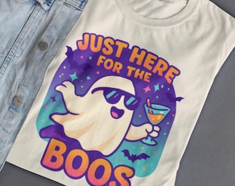 Funny Halloween Ghost T-Shirt: Spooky Season Drinking Tee