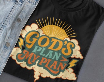 God's Plan Retro T-Shirt | Comfort Colors Christian Tee