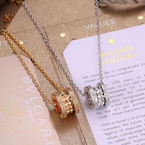 S925 silver small waist rivet diamond necklace, designer women's necklace, 925 silver electroplated with 18K gold, never fade
