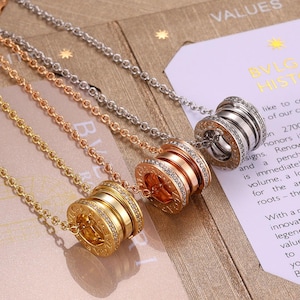 High quality 925 silver electroplated 18K gold spring necklace, diamond necklace, gift for friends, gift for her,