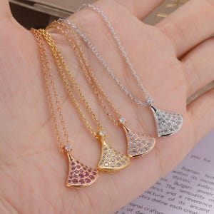 Argent S925 galvanisé avec collier en or 18 carats et diamants, cadeau unique, cadeau pour femme, collier exquis