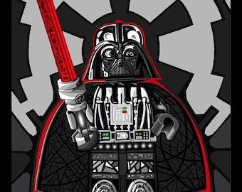 LEGO Darth Vader wall art / Star Wars Boys Room Decor / Star Wars Birthday Party Theme /Boy Gift /Kids Playroom Poster / Digital Download
