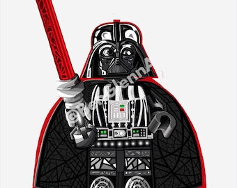 LEGO DARTH VADER wall art / Star wars Boys Room Decor / Star Wars Birthday Party Theme  / Kids Playroom Poster / Boy Gift / Digital Download