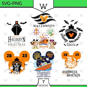 Halloween On The High Seas SVG PNG, Retro Halloween Cruise Png, 2025 Cruise Trip SVG, Halloween Family Vacation Png, Family Cruise Trip Svg