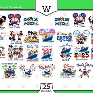 2025 Cruise Trip Bundle SVG PNG, 2025 Family Vacation Png, Family Trip Sublimation Design, Vacay Mode, Magical Kingdom Svg, Cruise Trip 2025