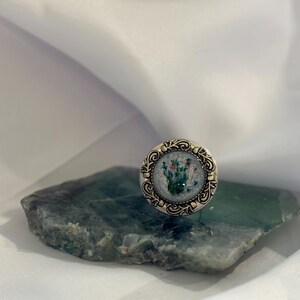 Resin Art Ring, bronze Resin Ring, Adjustable Band Resin Ring, Adjustable Resin Ring, Statement Resin Ring