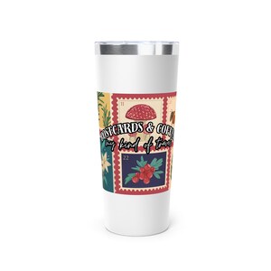 Copo com tema floral vintage, perfeito para amantes de café, caneca de viagem, presentes para ela, decoração para casa e cozinha, cartões postais e design de café