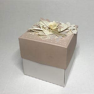 Caja de felicitación emergente hecha a mano, con bolsillo para tarjetas de felicitación, cinta para asegurar el dinero, única, elegante, regalo para boda, regalo para madre