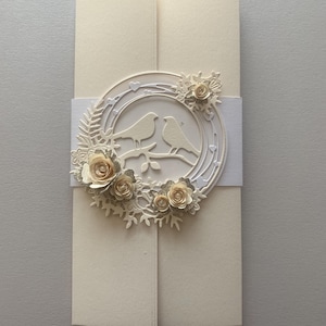 Tarjeta de boda de lujo hecha a mano, diseño de doble bolsillo, cuenta con dos bolsillos para dinero y un saludo, para ocasiones especiales, para un ser querido.