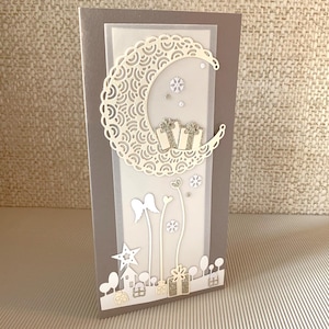 Tarjeta de felicitación hecha a mano, Tarjeta navideña, Tarjeta festiva, Única, Elegante, Artística, Única, Regalo para un ser querido, Regalo para la madre