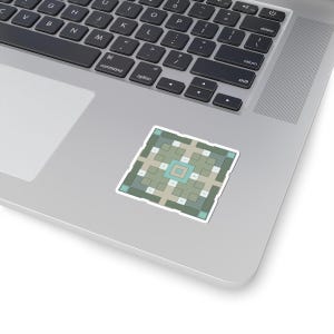 Geometric Kiss-Cut Stickers: Modern Laptop Decal, Scrapbooking Art