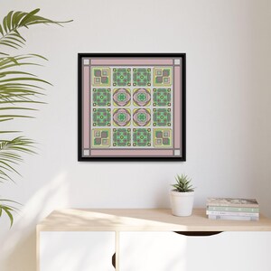 Framed Geometric Art Print: Modern Boho Wall Decor