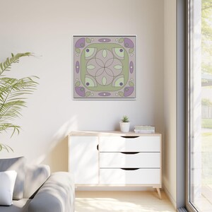 Framed Geometric Canvas Art Print: Modern Colorful Wall Decor