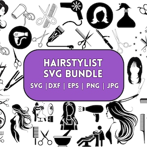 Hairdresser SVG PNG Bundle| Hairstylist Svg| Barber Tools Png| Floral Hairdresser Png| Funny Hairdresser Svg| Cosmetologist Svg
