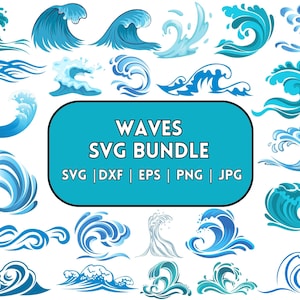 Wave svg bundle, Water waves svg, Ocean waves svg, Drop svg, Tidal waves svg, Nautical svg, Ocean life svg, Wave cut files