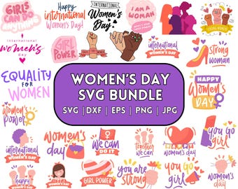 Women's Day SVG Bundle: Girl Power Graphics (Digital Download)