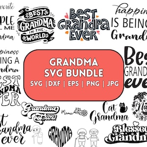 Grandma SVG Bundle: Blessed Grandma Shirt Designs (Digital Download)