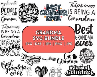 Grandma SVG Bundle: Blessed Grandma Shirt Designs (Digital Download)