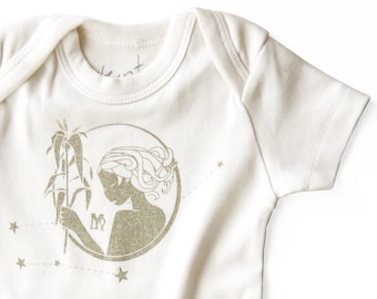 Maagd sterrenbeeld babyromper | Astrologiecadeau van biologisch katoen