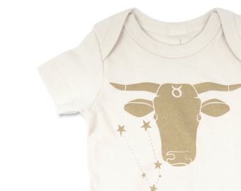 Taurus Baby Gift, Organic Baby Bodysuit, Astrology Unisex Baby Gift, April Birthday, May Birthday, Baby Shower Present