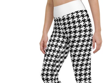 Catstooth Yoga Leggings, Cats Leggings, Workout Leggings, Yoga Pants, Animal Leggings, Houndstooth Leggings, Leggings for Gym