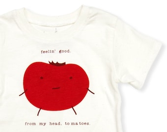 From My Head Tomatoes, Tomato Kids T-Shirt, Baby T-Shirt, Toddler Clothes, Funny Shirts For Kids, Shirts With Sayings, Eco Friendly Clothes