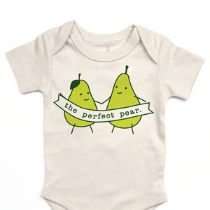 Perfect Pear Bodysuit, Punny Baby Clothes, Funny Baby Bodysuits, Perfect Pear Baby, Baby Shower Gift, Gender Neutral, Organic Baby Clothes