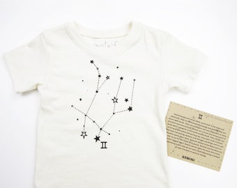 Gemini Constellation Eco-babyshirt | Astrologie sterrenbeeld cadeau