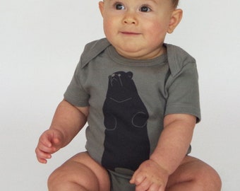 Bear Baby Clothes, Brown Bear Bodysuit, Organic Baby Bodysuit, Unisex Baby Gifts, Brown Bear, Cute Bear, Gender Neutral, Bear Baby Shower