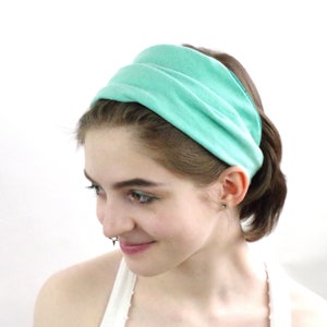 Women's Cicada Headband, Stretchy Headband, Wide Headband, Workout Headband, Yoga Headbands, Adult Headband, Boho Style, Reversible Headband image 2