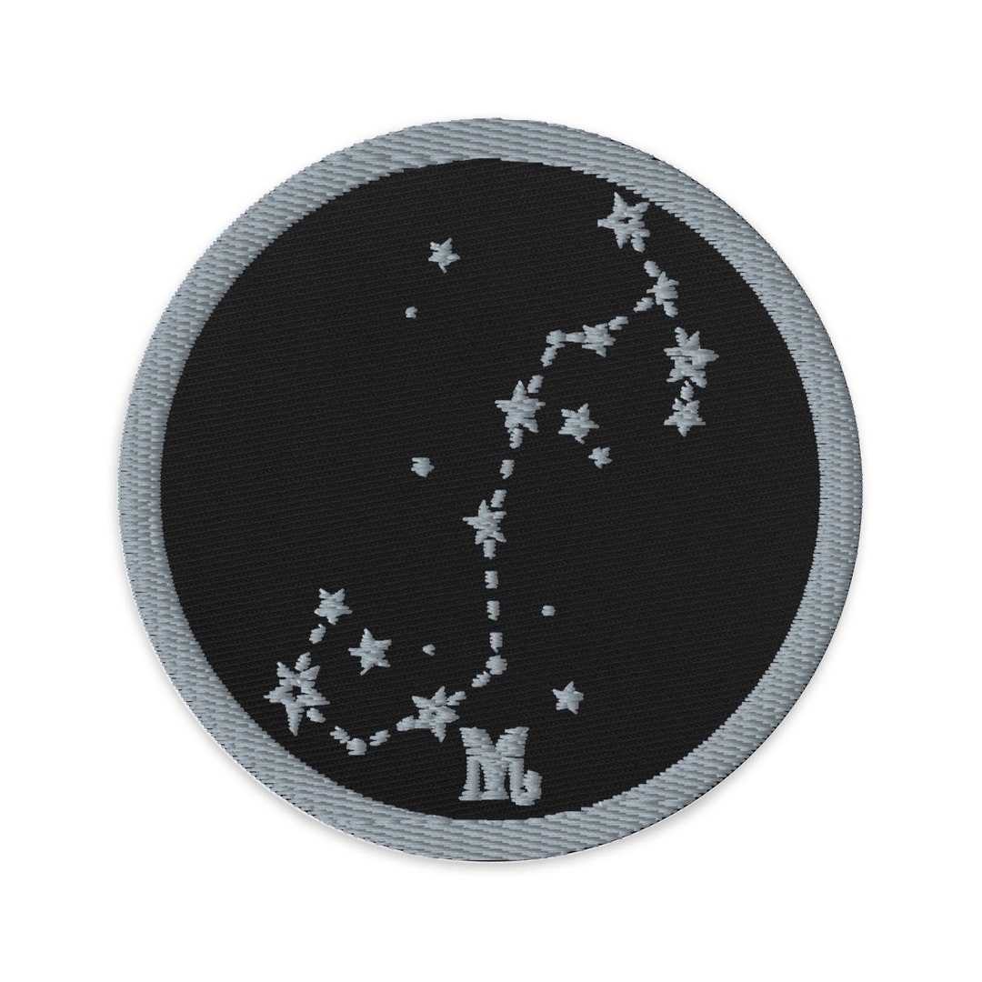 Scorpio Embroidered Patch Zodiac Patches Iron on Patch Etsy