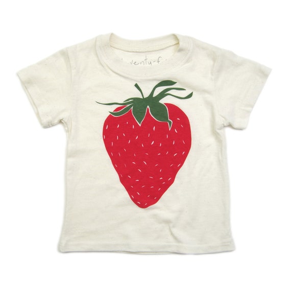 Strawberry Shirt Toddler, Strawberries Shirt, Eco Friendly