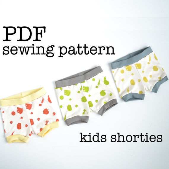 Kids Shorties Sewing Pattern Tutorial Toddler Shorts For | Etsy