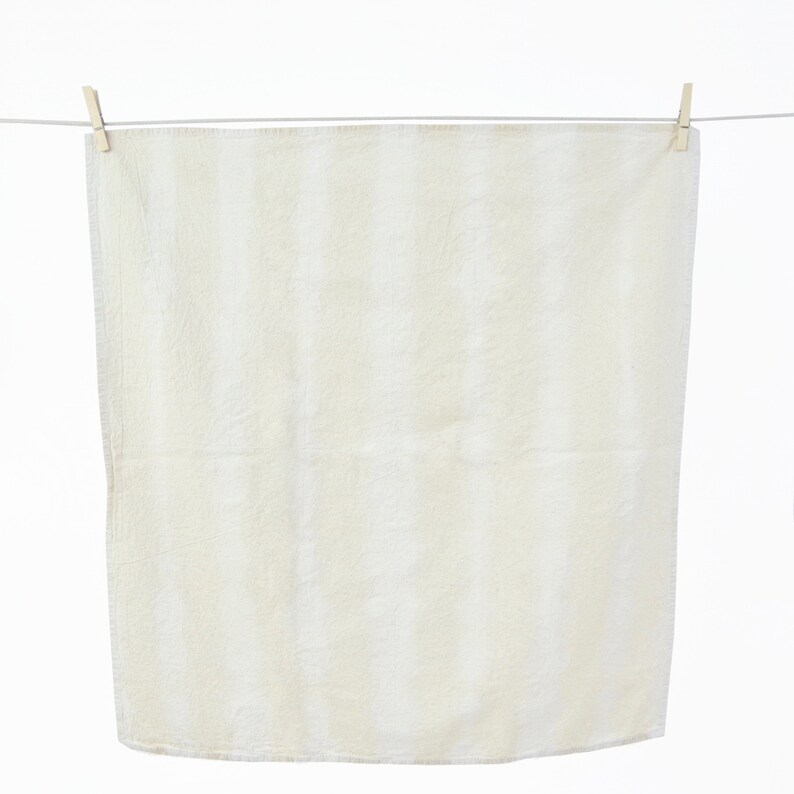 White Tea Towel Dip Dyed One of a Kind Dish Cloth Cotton Etsy